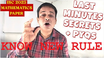 ISC 2025: Last Minute Suggestion MATHEMATICS😱How to score 80/80?🔥MCQ🔥Step Marking😱Calculus😱MATRIX🔥🔥