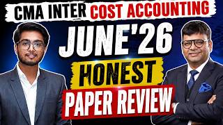 CMA Inter Cost Accounting June'26 Paper Review | CA Satish Jalan | CMA Rahil Bhaiya | SJC