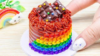 Miniature Rainbow Chocolate Cake Mini Half Rainbow  Half Chocolate Cake | 1000+ Miniature Ideas