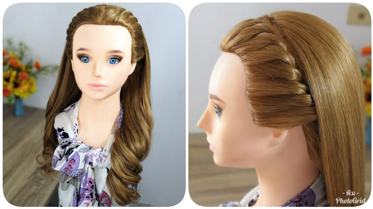 Easy braid, beautiful curly curls| ถักเปียเกลียว ม้วนลอน รับปริญญา สวยน่ารัก