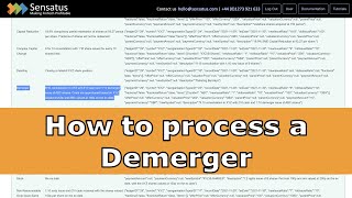 How to process a Demerger | GSK Haleon Demerger