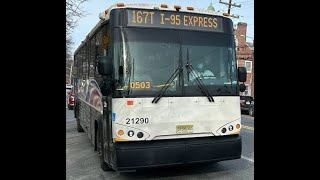 NJ Transit: On Board 2021 MCI D4500CT #21290 On Bus Route 167T Turnpike Exp To NYC-PABT (02/23/2025)