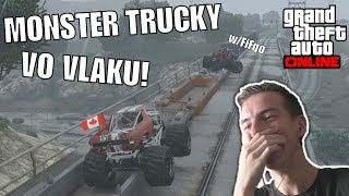 MONSTER TRUCKY vo VLAKU! w/FiFqo - GTA V Online (Funny Moments Compilation)