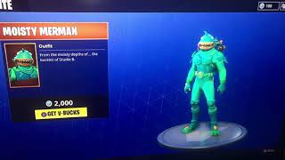 Celebrity Fortnite NEW “MOISTY MERMAN” skin in the item shop Wealth