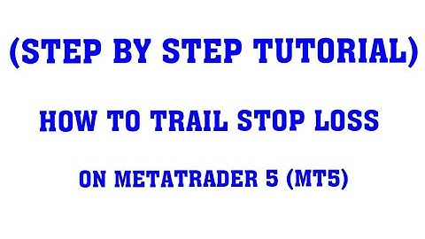 HOW TO SET TRAILING STOP LOSS IN MT5 WITHIN MINUTES #tradingtutorial