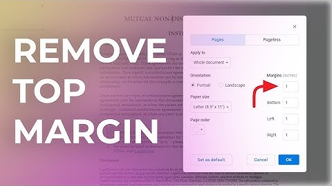 How to Remove Top Margin in Google Docs