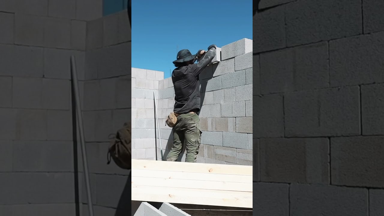Part 5 Debt Free Off Grid Home Build Concrete Block Walls Homestead Offgrid Offgridliving
