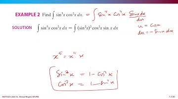 MATH102, 7.2 (1) Trigonometric Integrals