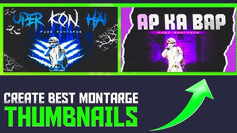 how to make thumbnail like lost boy | pubg montarge thumbnail tutorial | thumbnail tutorial