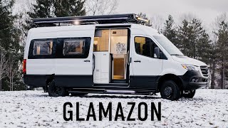 GLAMAZON Van Tour | Comfy and Rugged Sprinter Conversion