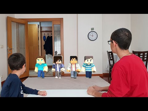 Evde Minecraft Karakterleri Var. Characters in The Home Fun Kids Video