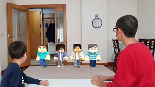 Evde Minecraft Karakterleri Var. Characters in The Home Fun Kids Video Resimi