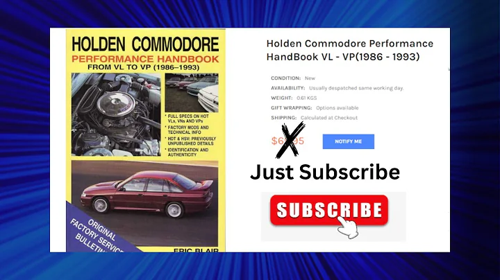 Holden Commodore VL Performance 9F Handbook 1986-1988 | Covers V8 Turbo Group A HDT