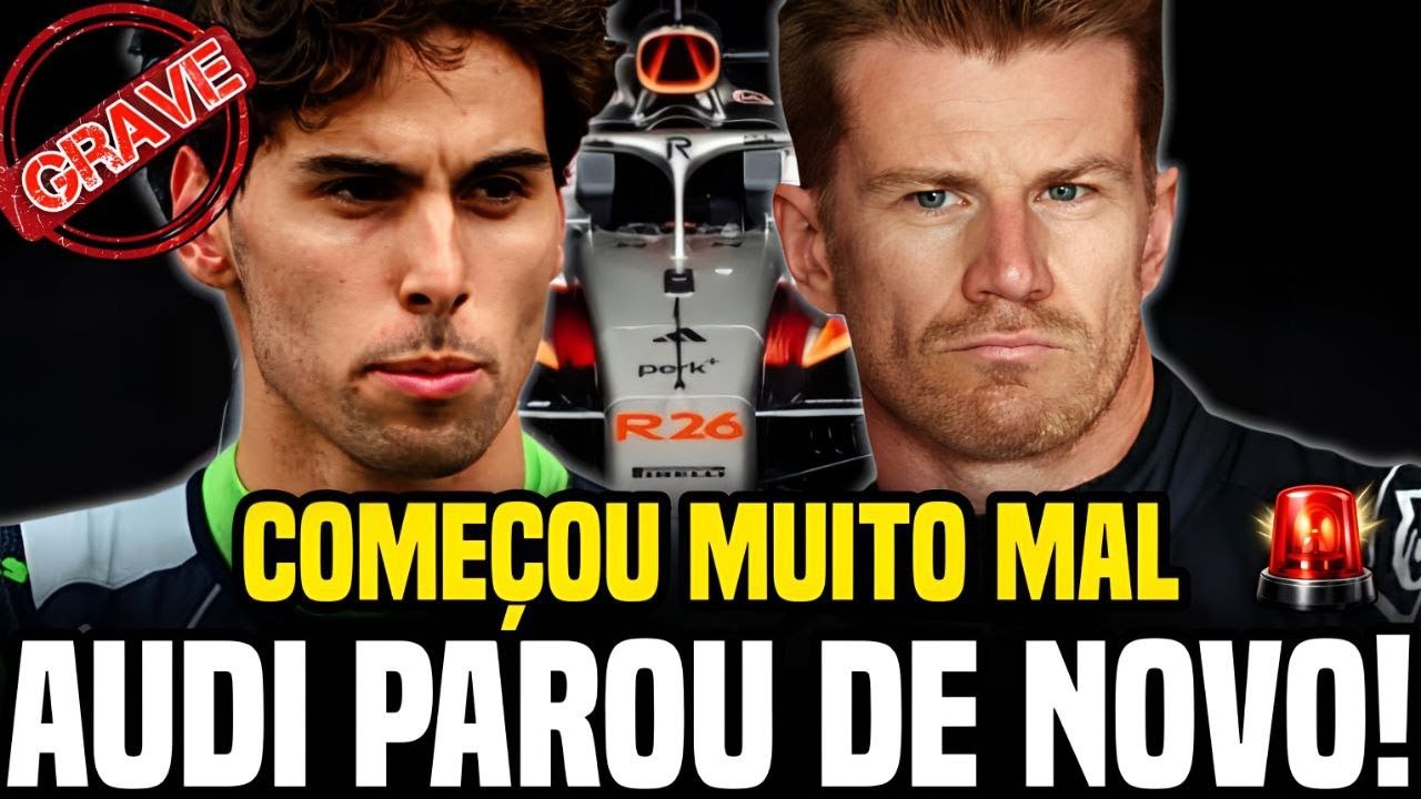 🚨DE NOVO NÃO! AUDI QUEBRA OUTRA VEZ E CARRO DE HÜLKENBERG SAI DE GUINCHO NA F1 2026