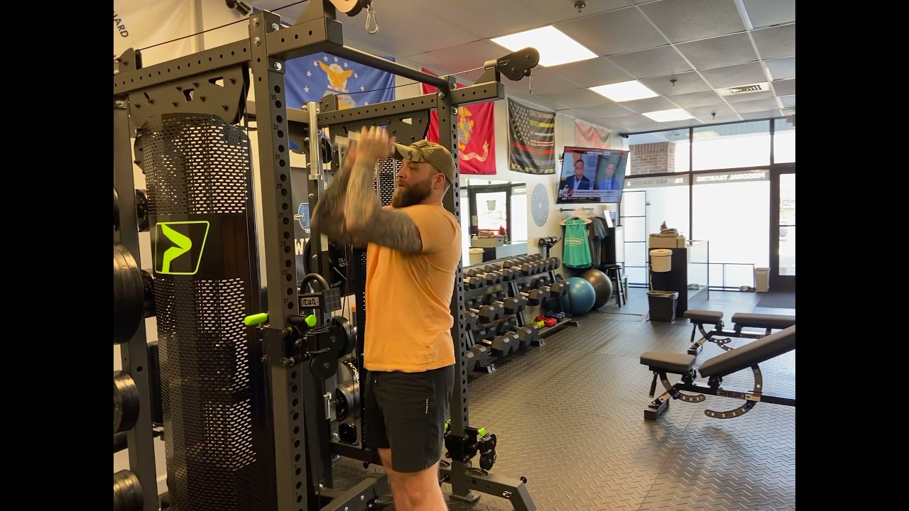 Cable VBar Shoulder Press YouTube