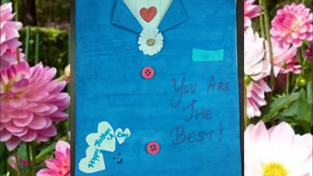 Father's day gift card in lockdown without colour papers| 