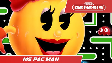 MS PAC MAN (1991) // First level // SEGA Genesis Gameplay