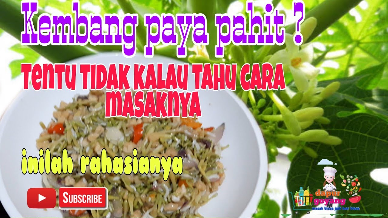 CARA MEMASAK BUNGA PEPAYA SUPAYA ENAK DAN TIDAK PAHIT YouTube