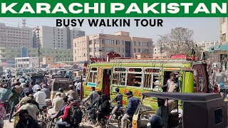 Karachi Pakistan Walking EXTREME BUSY Streets