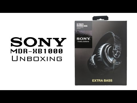 Sony MDR-XB1000 "Extra Bass" Headphones Unboxing