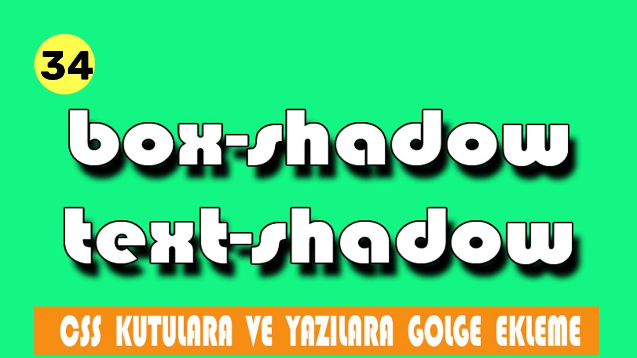 CSS Text Shadow ve Box Shadow Kullanımı - YouTube