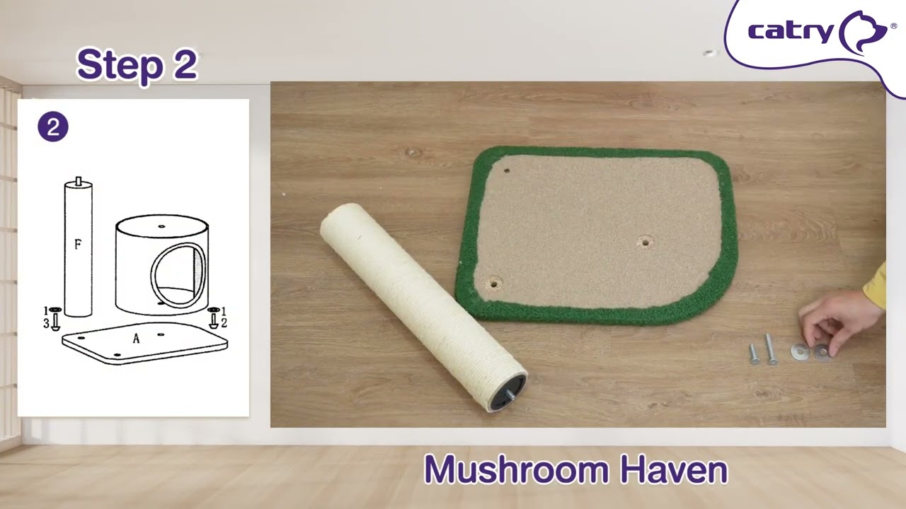 Installation Guide for Catry Cat Tree - Mushroom Haven (Mushroom Design Series)