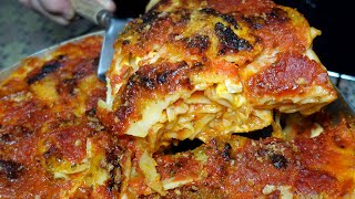 Baked Pasta and Potatoes in the old tiella - My grandmother's baked pasta