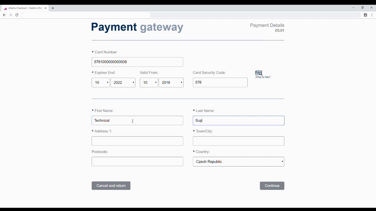 VT Example simple of payment YouTube