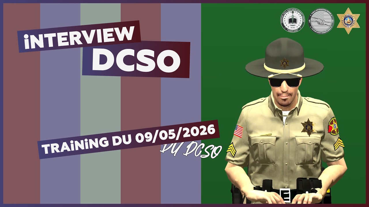 [DCSO - PIO] Kombini de la training DCSO du 09/05/2026 | GTA CITY RP ...
