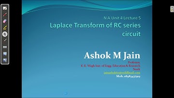 Network Analysis  | Laplace Transform of RC series circuit |  Unit 4-5