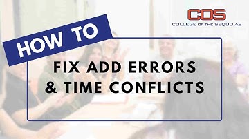 How To Fix Registration Add Errors & Time Conflict Message