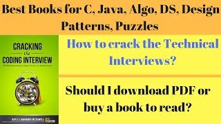 Best books for data structures,C, C++,Java, Algorithms for campus Technical Interviews preparation