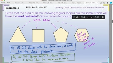 Optimisation of Area using the TI-nspire