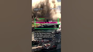 Ukrainian Underwater Drone Strikes $500 Million Russian Submarine #warinukraine #military