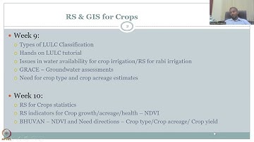 Week 10 : Lecture 46 : Remote Sensing based indicators for rural development