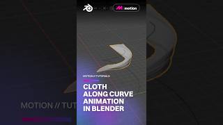 Creating a Cloth Along Curve Animation in Blender! #animation #blender #tutorial