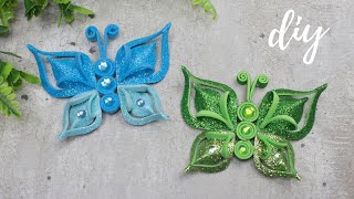3D Бабочка 🦋 Как сделать Бабочку из глиттерного фоамирана 🦋 EVA Foam sheet 🦋 DIY HANDMADE