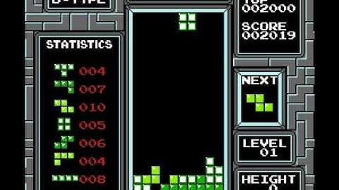 Retro Game-6 | Tetris (NES) Level 1 B-Type