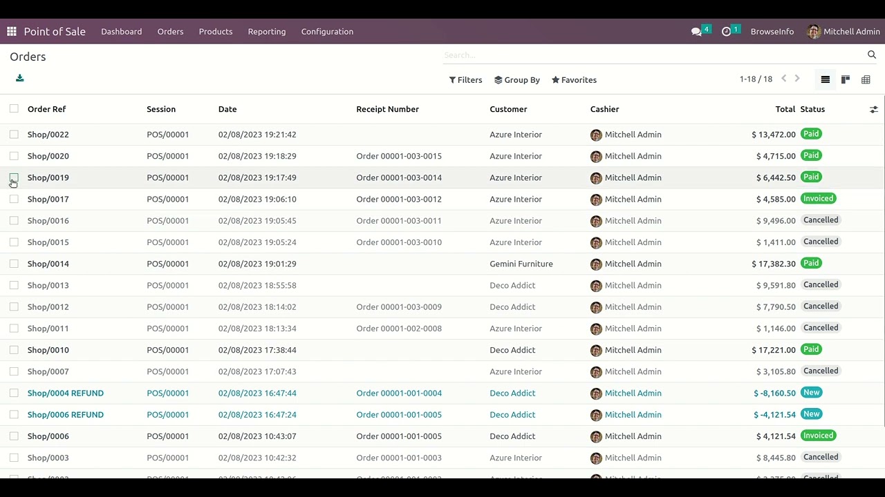 Merge Point of Sale Orders | Odoo App Feature 