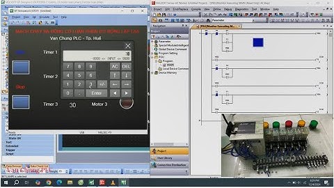 MẠCH KHỞI ĐỘNG BA ĐỘNG CƠ CHẠY LUÂN PHIÊN TỰ ĐỘNG (LẬP TRÌNH PLC MITSUBISHI FX)