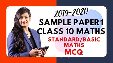 Educart Sample Paper - 1,  Section A (Q.1 to Q.10) Class 10 Maths for CBSE Exam 2020