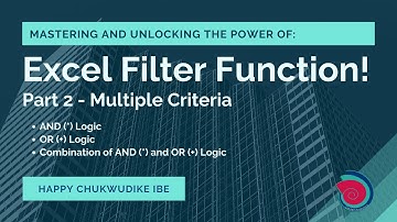 Mastering & Unlocking the Power of Excel FILTER Function Part 2 - Multiple Criteria Filter Function