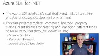 03 ​Understanding the Azure SDK and Azure Tools for Visual Studio