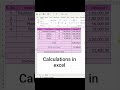 How to used formulas in excel.#shorts#education#public#excel#easylearning#computer#calculation