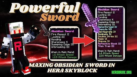 Powerful Sword 💪Maxing Obsidian Sword | Herobrine.org HERA | Maxing OB Stuff PART - 1