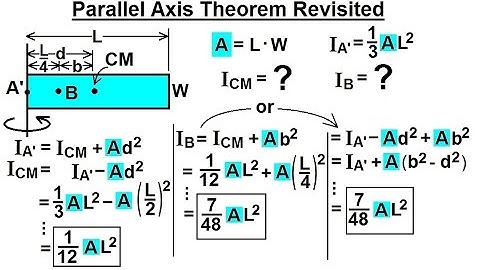 Mechanical Engineering: Ch 12: Moment of Inertia (47 of 97)  Parallel Axis Theorem Revisited