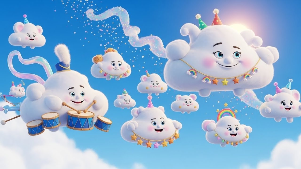 The Happy Cloud Parade ☁️🎉 | Kids Song 2026 | Nursery Rhymes for Toddlers