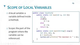Scope of Local Variables