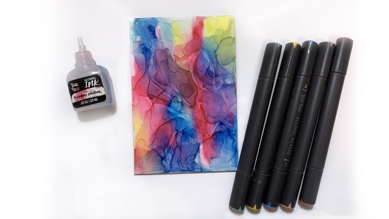 Brea Reese - How to Create an Abstract Painting with Alcohol Markers -  Artist Elizabeth Karlson 