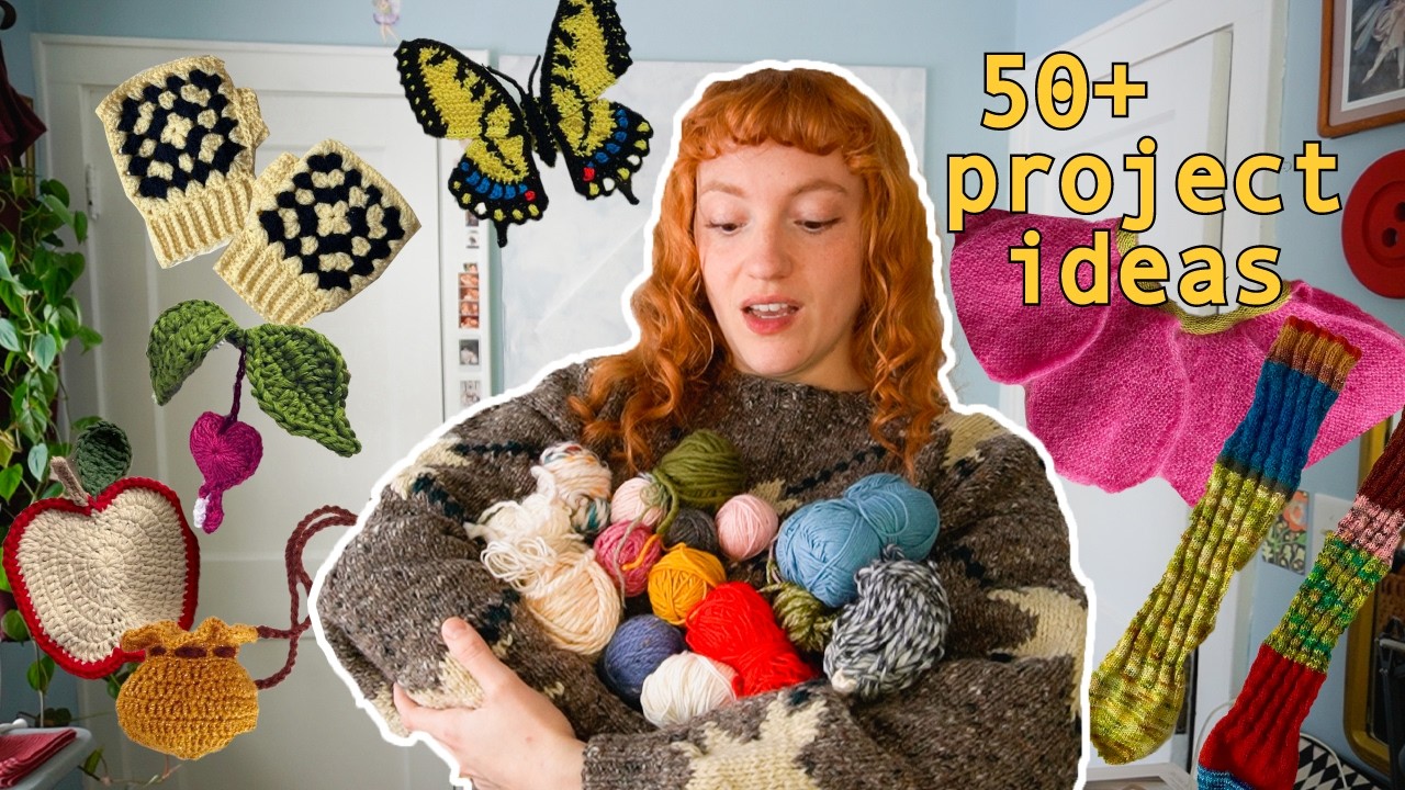 small scrap yarn project ideas 🧶 whimsical patterns to knit + crochet